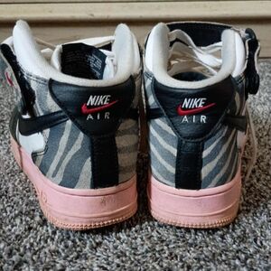 Nike Air Zebra Print Sneakers - Black, White, and Pink